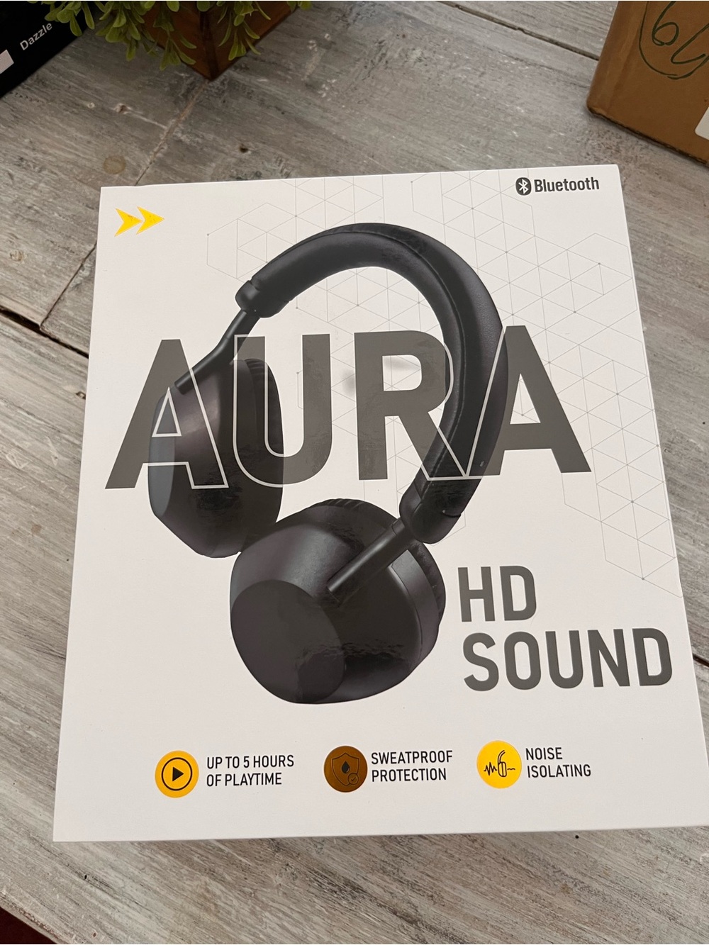 AURA Bluetooth HD Sound Over-Ear Headphones - Black